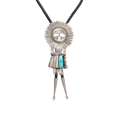 Navajo Kachina/Sun Face Bolo Tie, Jewelry, Bolo Necktie, Native