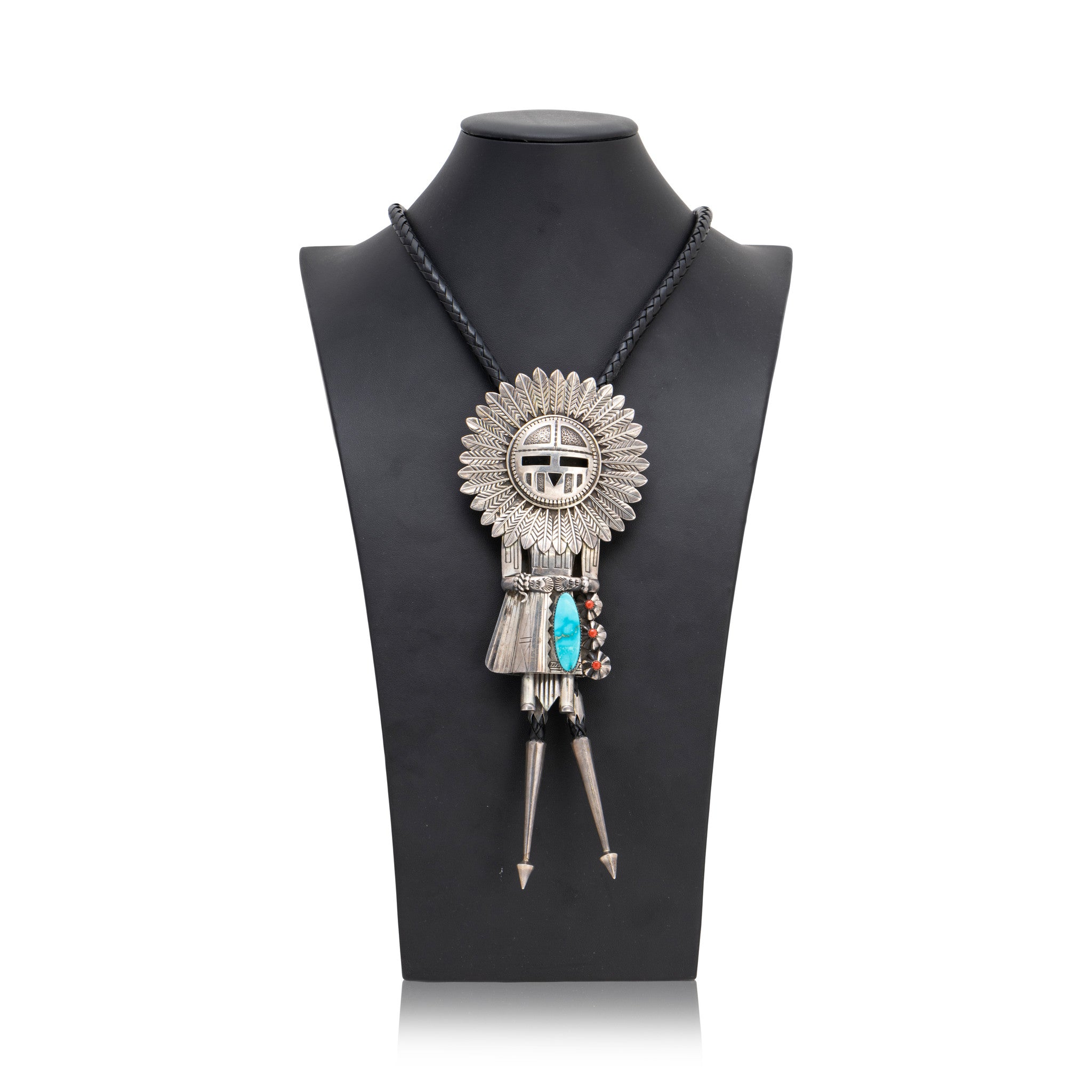 Navajo Kachina/Sun Face Bolo Tie