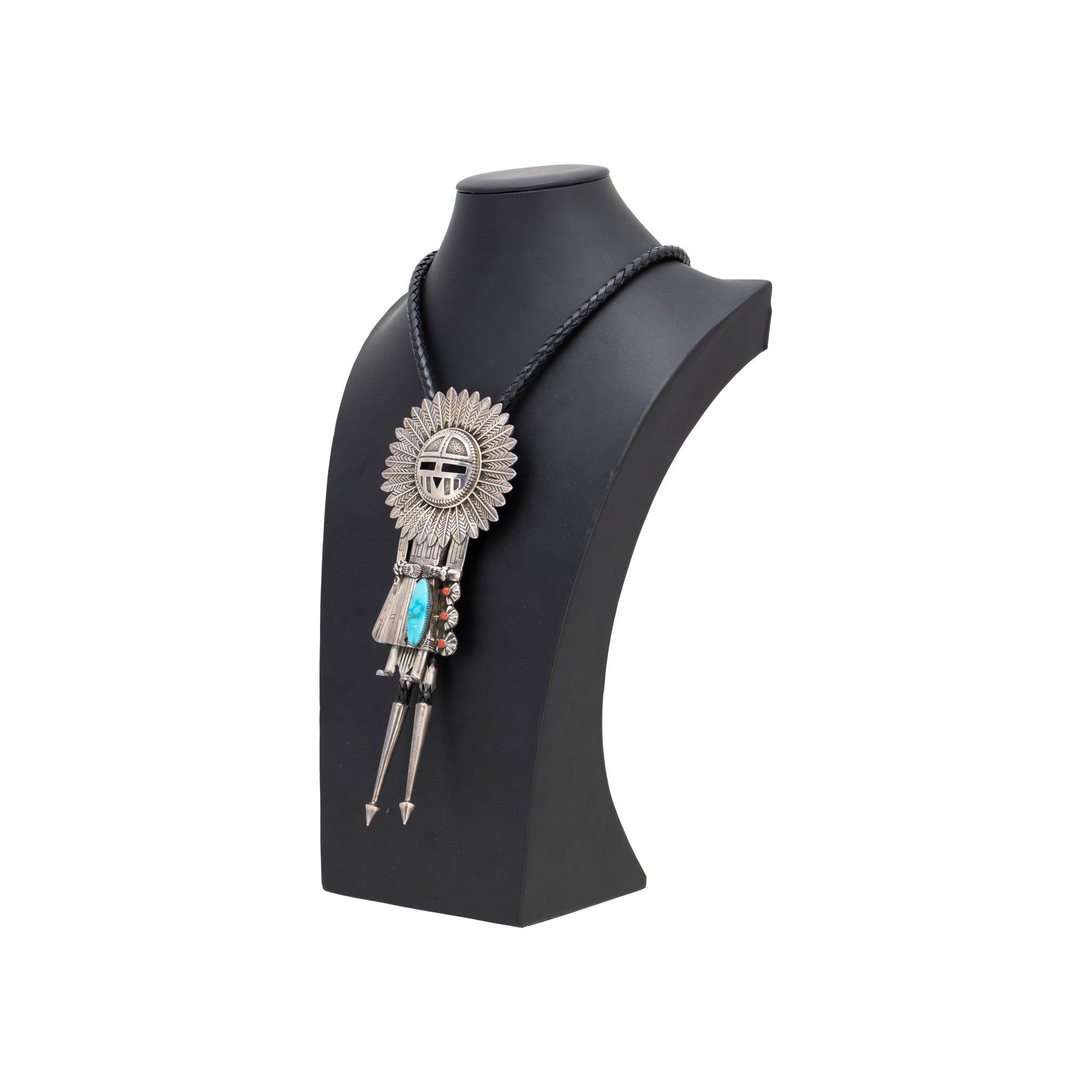 Navajo Kachina/Sun Face Bolo Tie