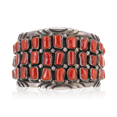 Coral Sterling Silver Bracelet, Jewelry, Bracelet, Native
