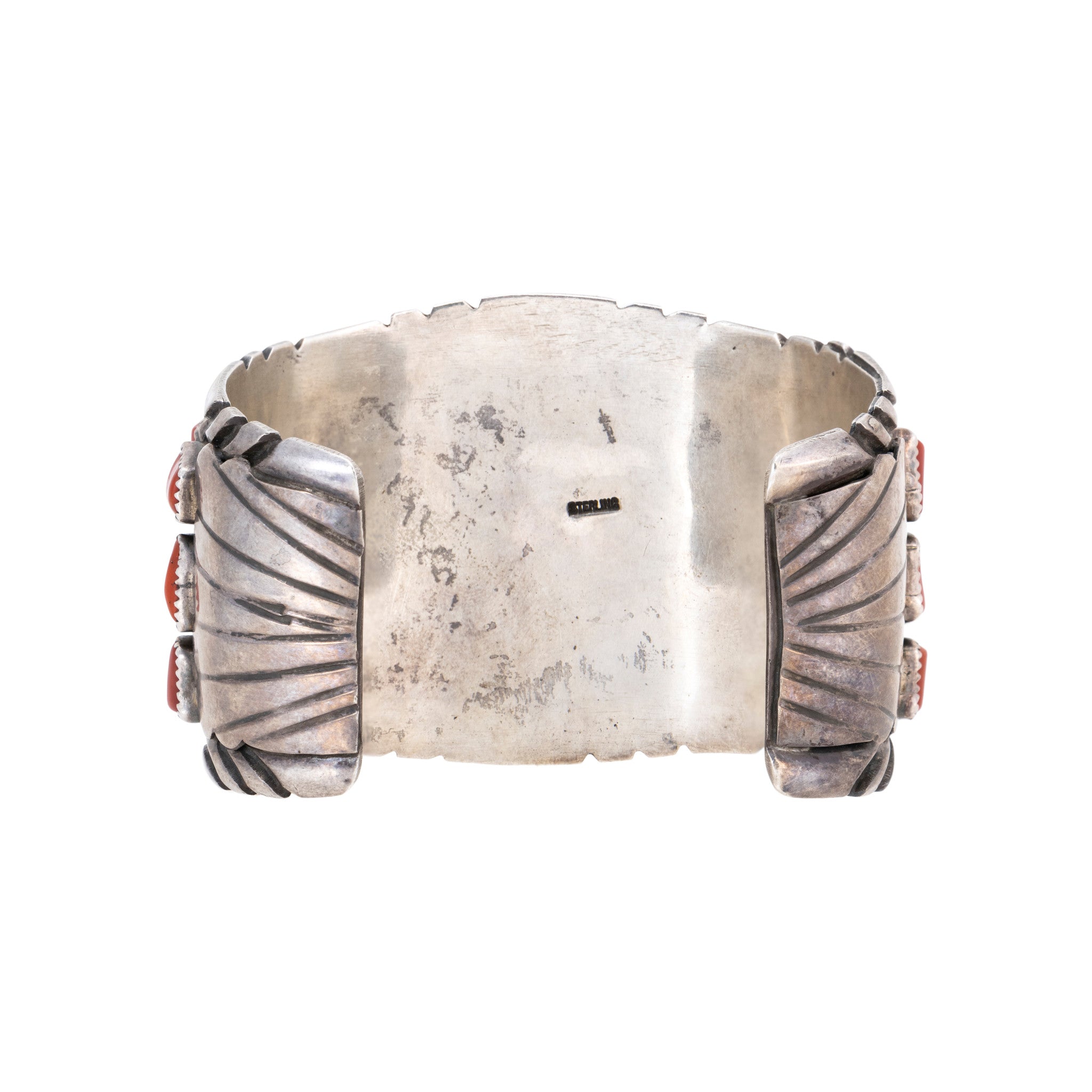 Coral Sterling Silver Bracelet