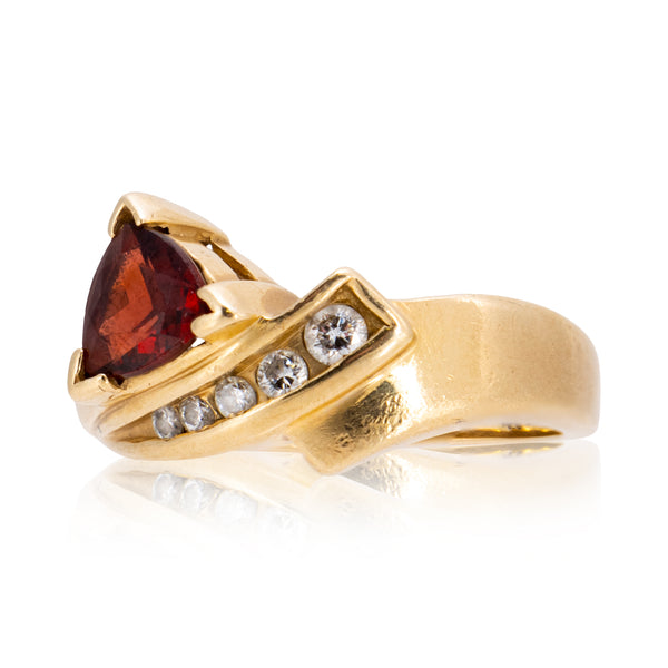 Diamond and Garnet Ring, Jewelry, Ring, Estate