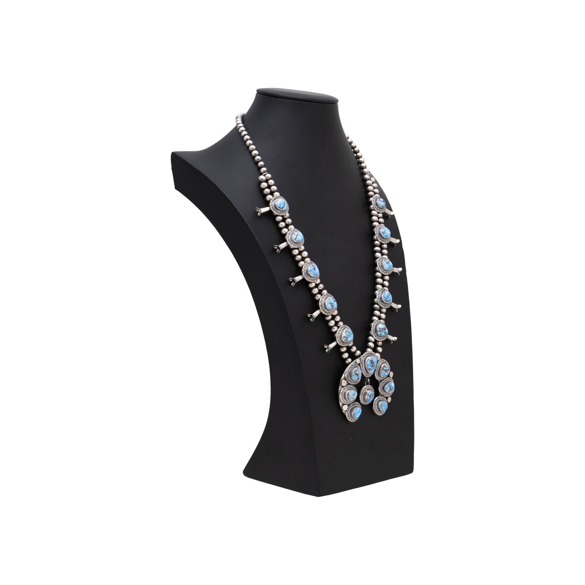 Golden Hill Turquoise Squash Blossom Set