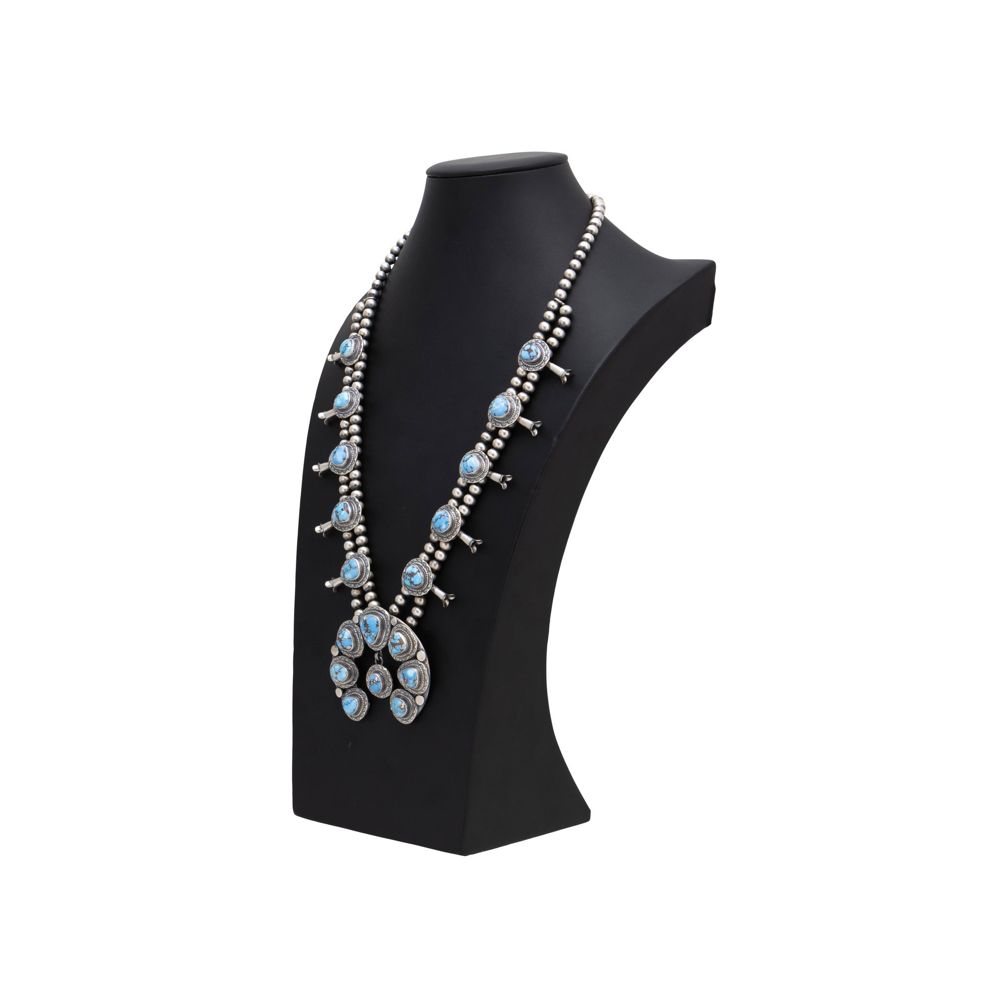 Golden Hill Turquoise Squash Blossom Set