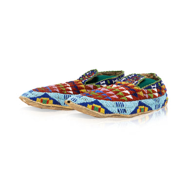 Hidatsa Sioux Moccasins, Native, Garment, Moccasins