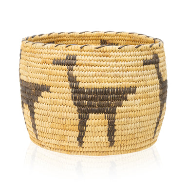 Papago Basket, Native, Basketry, Vertical