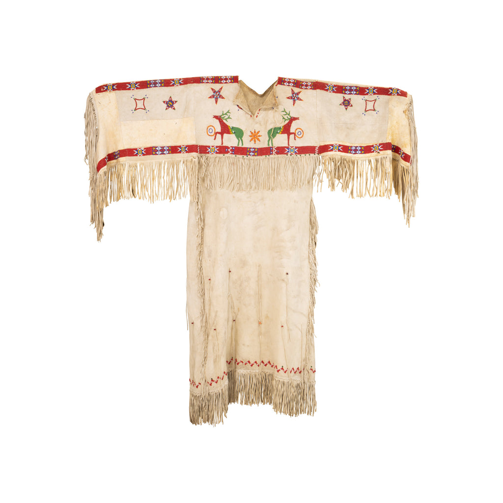 beaded buckskin dress for sale POSTCARD Native American Beads Buckskin Dress c1850 Columbia River Plateau  NrMNT