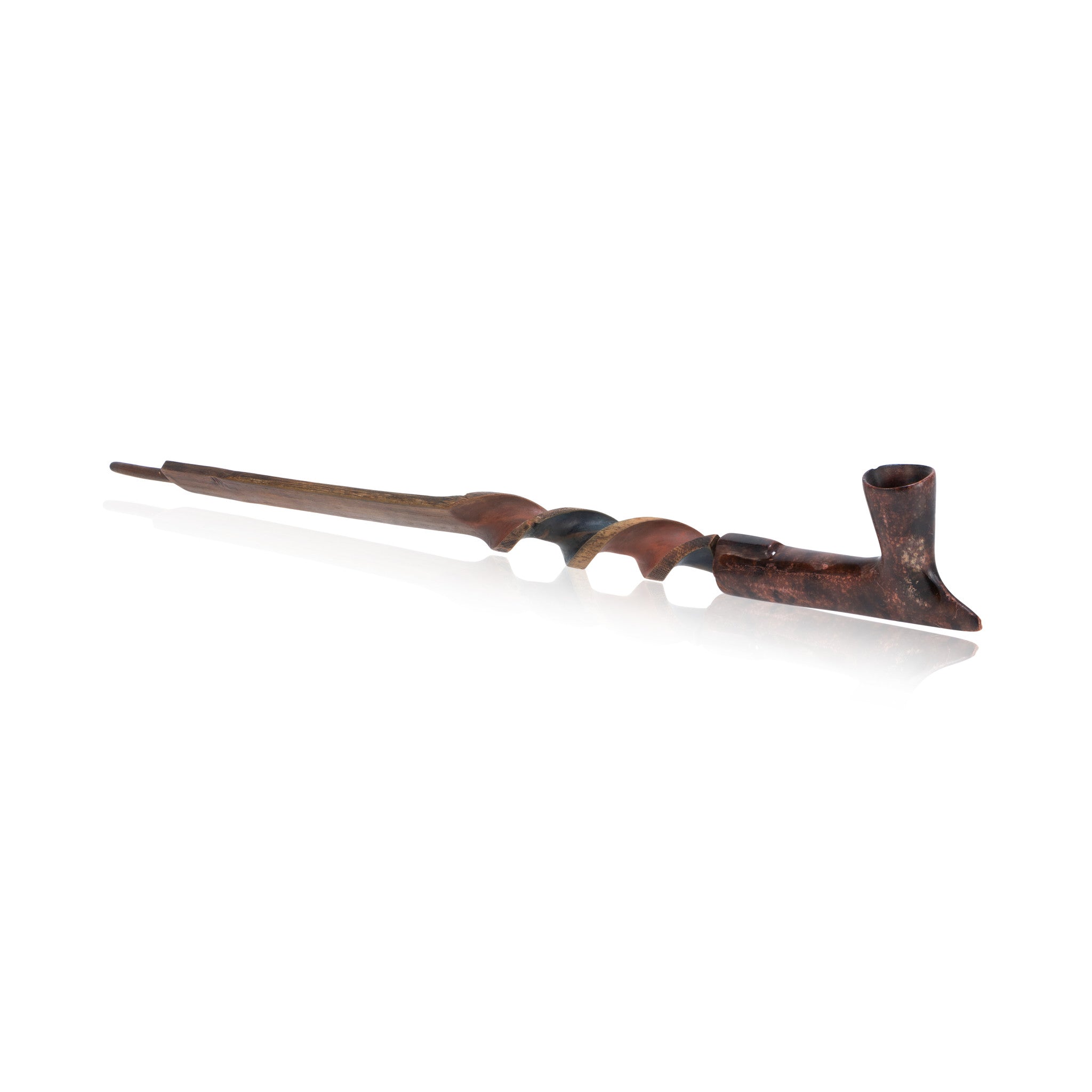 Sioux Twisted Stem Pipe, Native, Pipe, Catlinite
