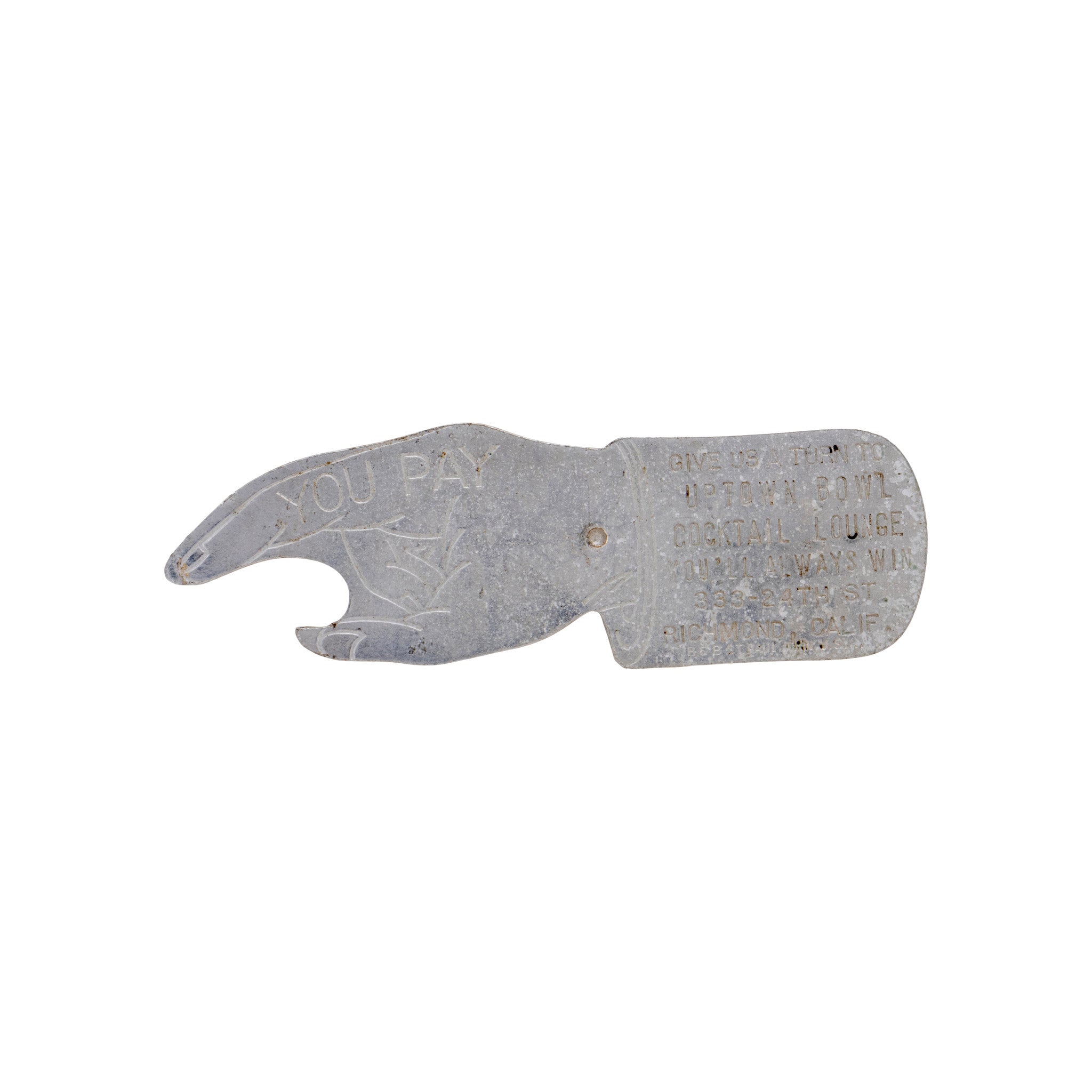 "Spin to See Who Pays" Advertisement Bottle Openers