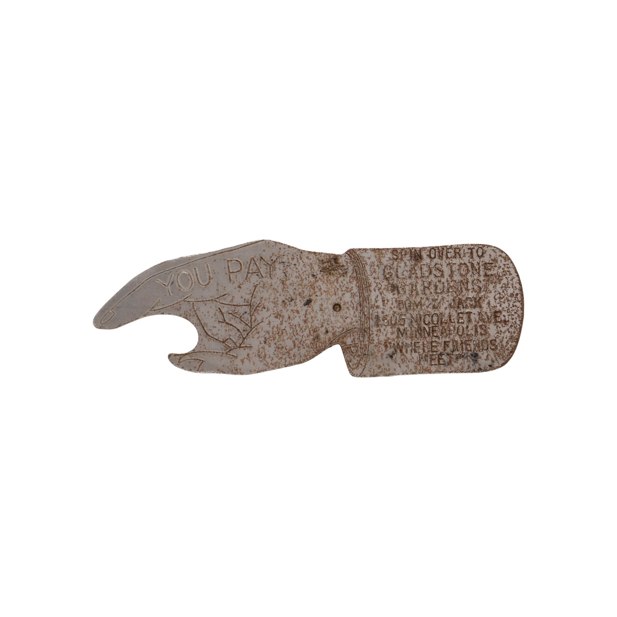 "Spin to See Who Pays" Advertisement Bottle Openers