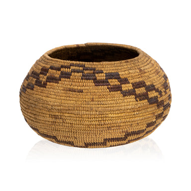 Washoe Basket, Native, Basketry, Vertical