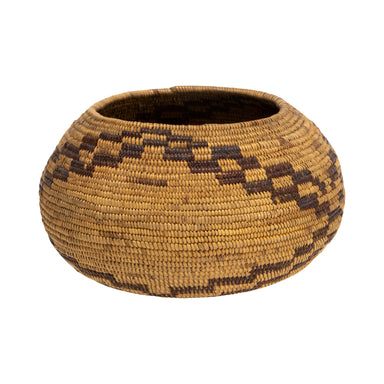 Washoe Basket, Native, Basketry, Vertical