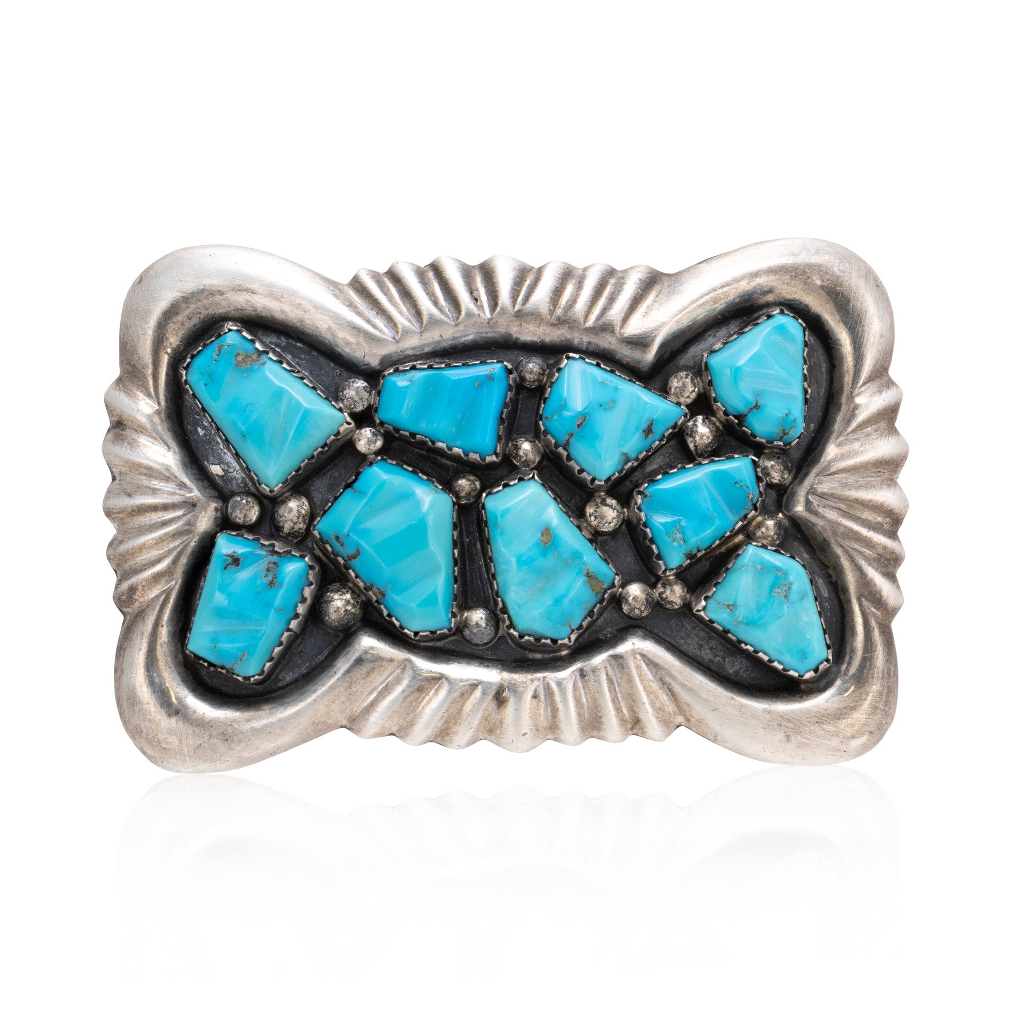 Navajo Turquoise Buckle, Jewelry, Buckle, Native