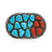 Navajo Turquoise and Coral Buckle, Jewelry, Buckle, Native