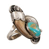 Turquoise and Bear Claw Ring, Jewelry, Ring, Native