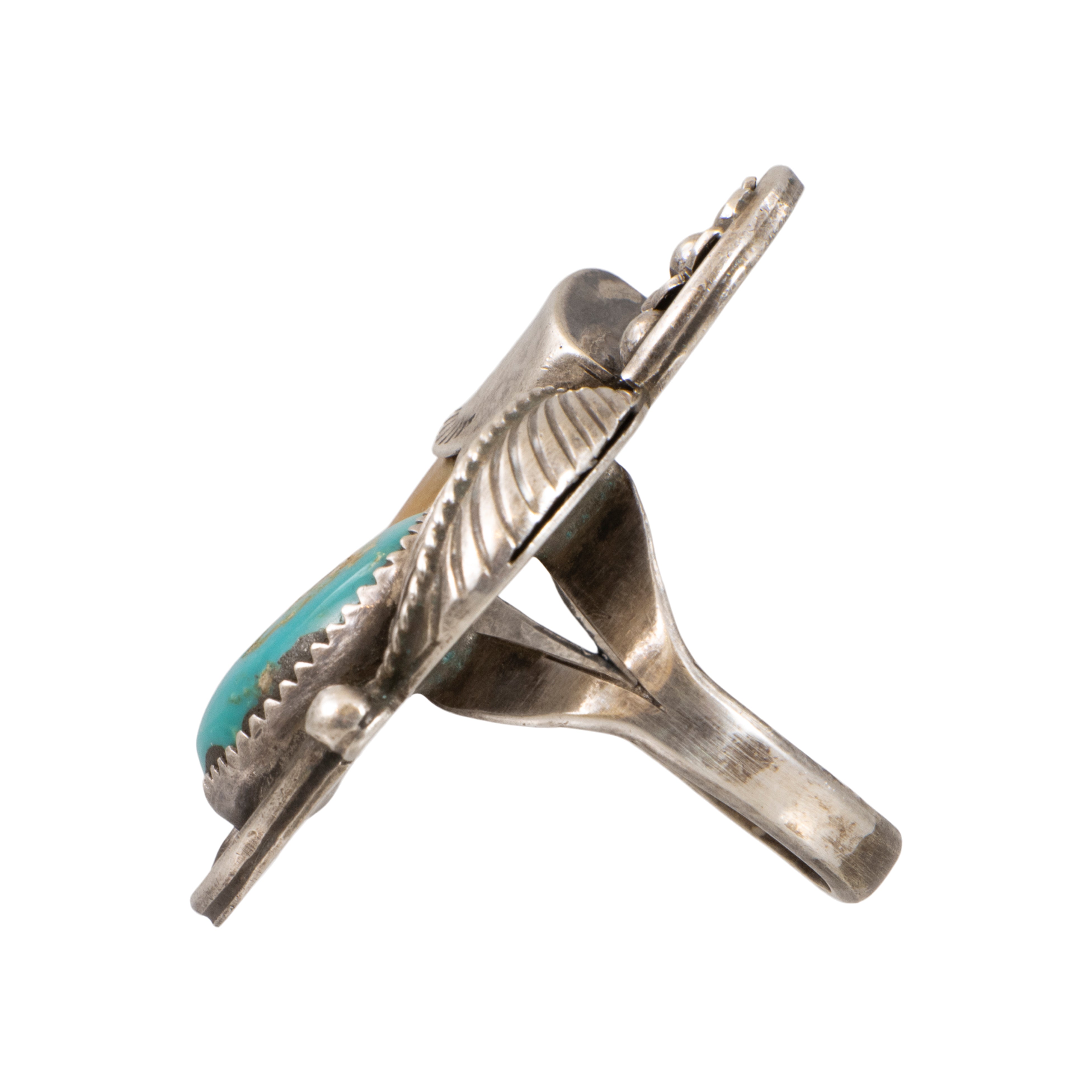 Turquoise and Bear Claw Ring