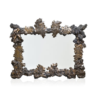 "Wary Greetings" Bronze Mirror by J.D. McKellar, Furnishings, Decor, Mirror