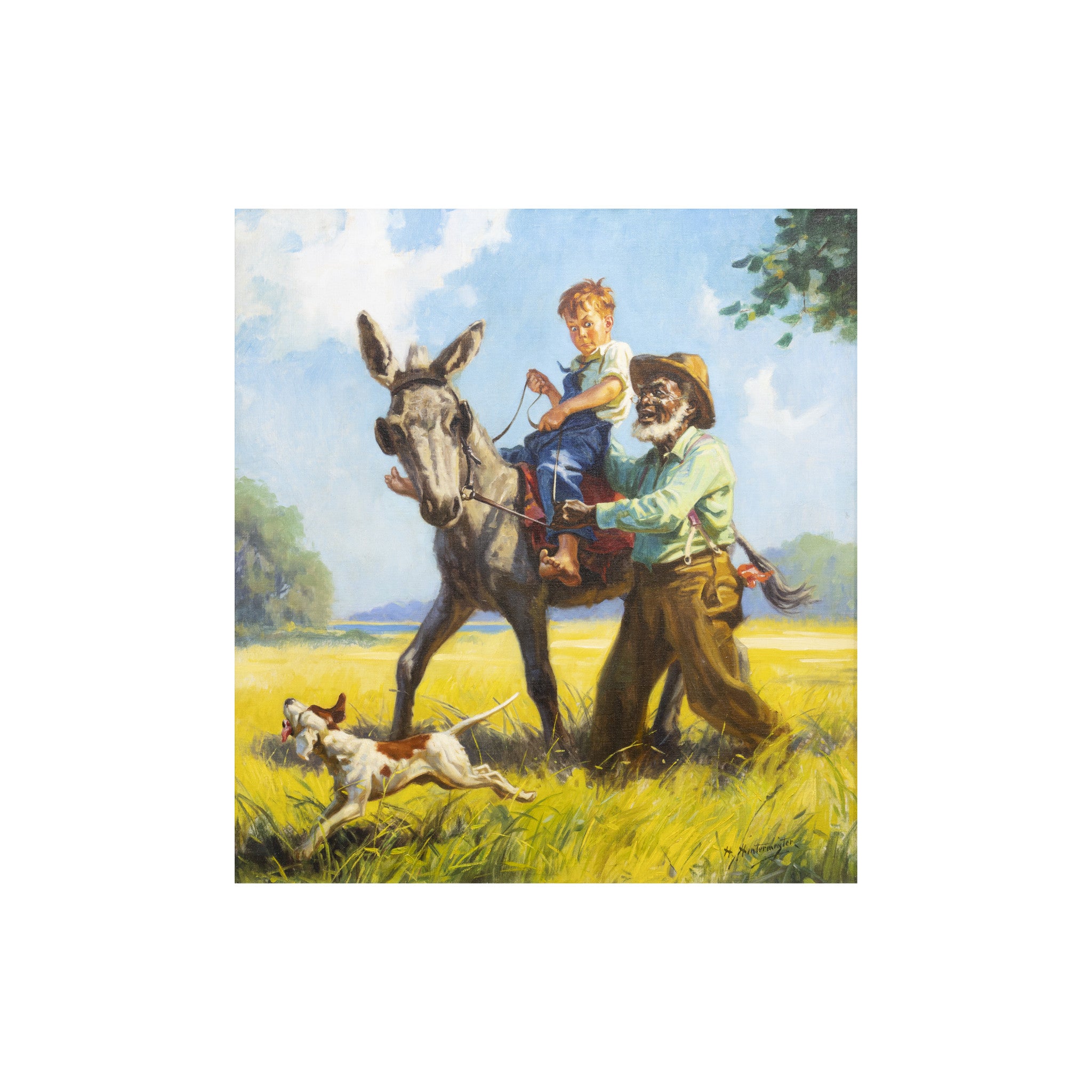 The Donkey Ride by Henry Hy Hintermeister, Fine Art, Painting, Western