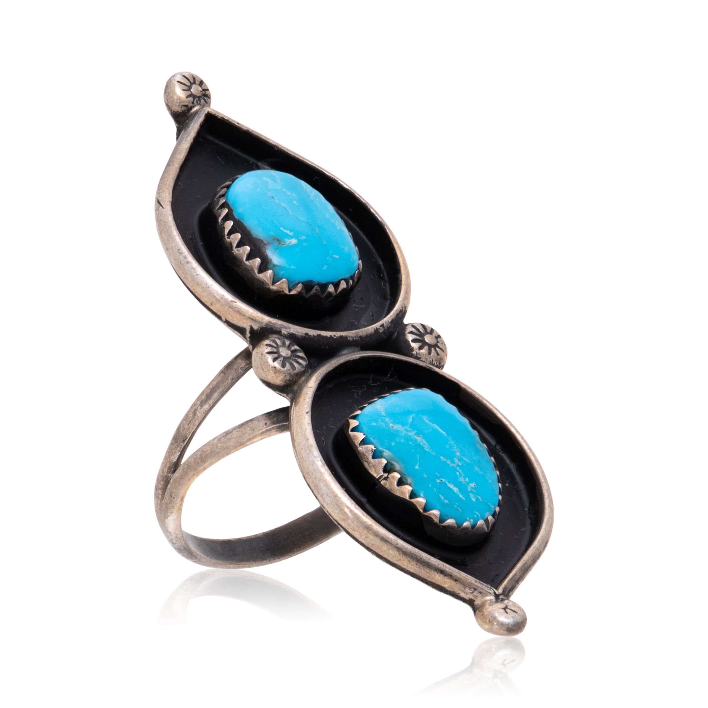 Turquoise Shadowbox Ring, Jewelry, Ring, Native