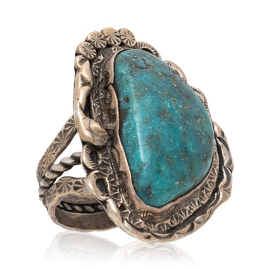 Sterling and Turquoise Ring, Jewelry, Ring, Native