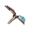 Turquoise and Coral Ring