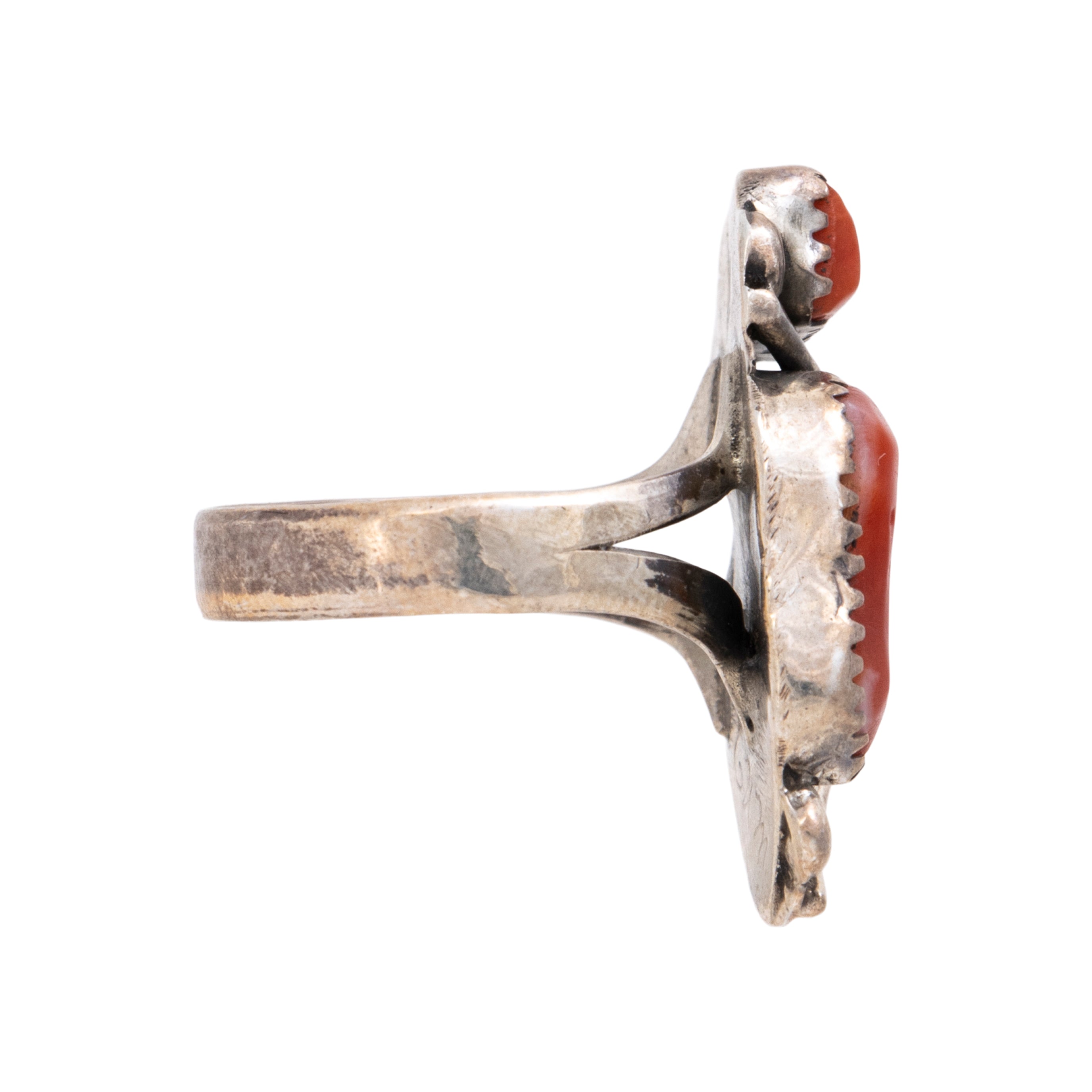 Navajo Coral and Sterling Ring