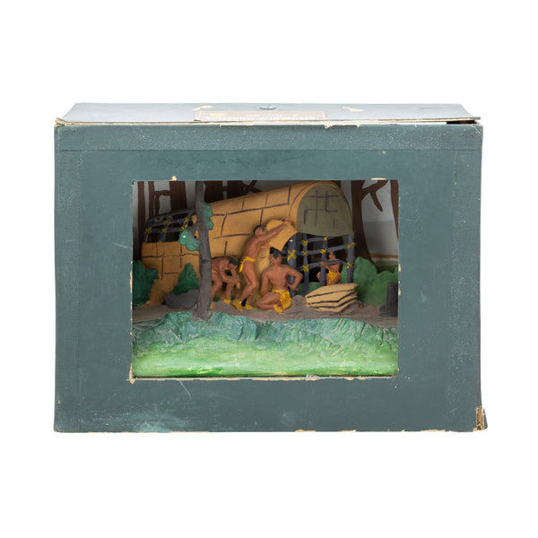 "Mohican Building Wigwams" WPA Vignette, Furnishings, Decor, Other