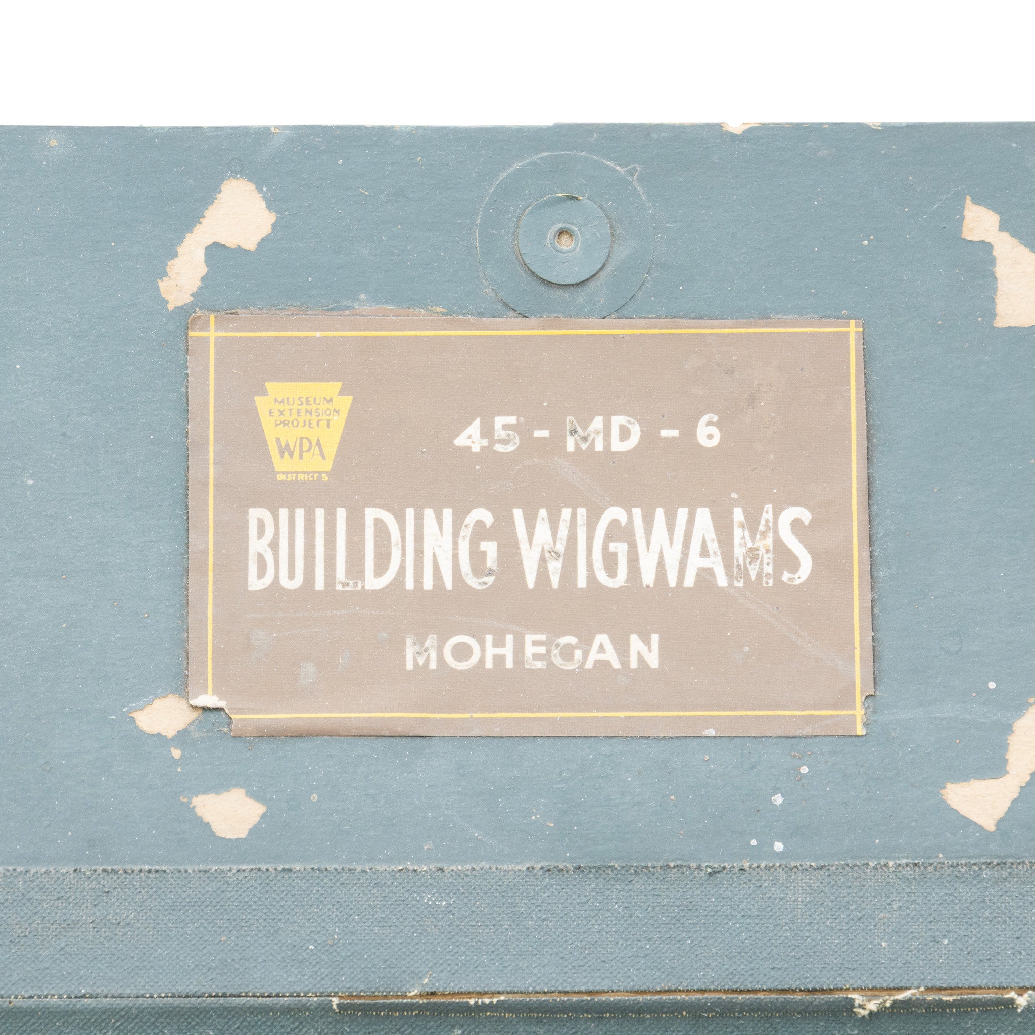 "Mohican Building Wigwams" WPA Vignette