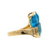 Blue Topaz and Gold Ring