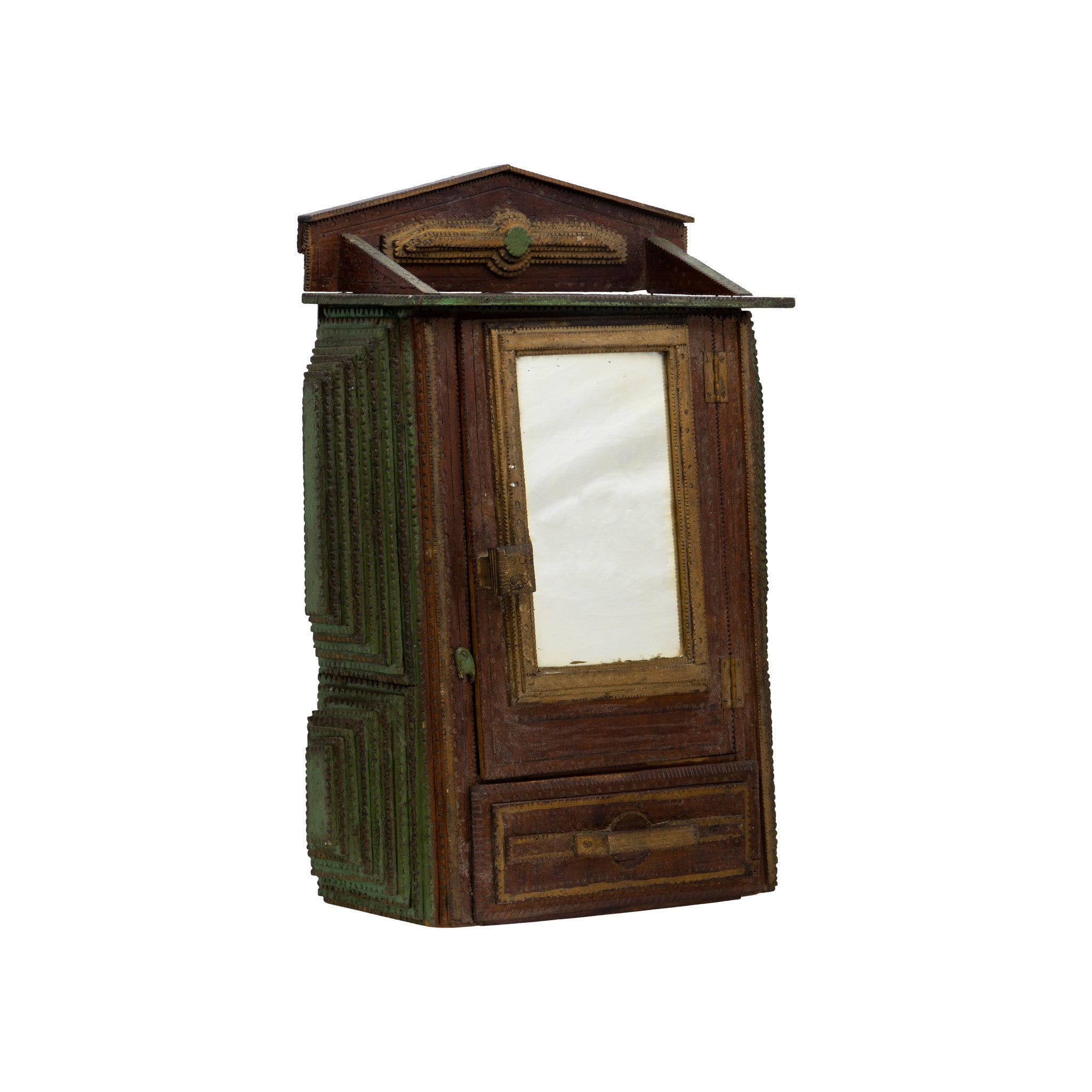 Tramp Art Medicine Cabinet