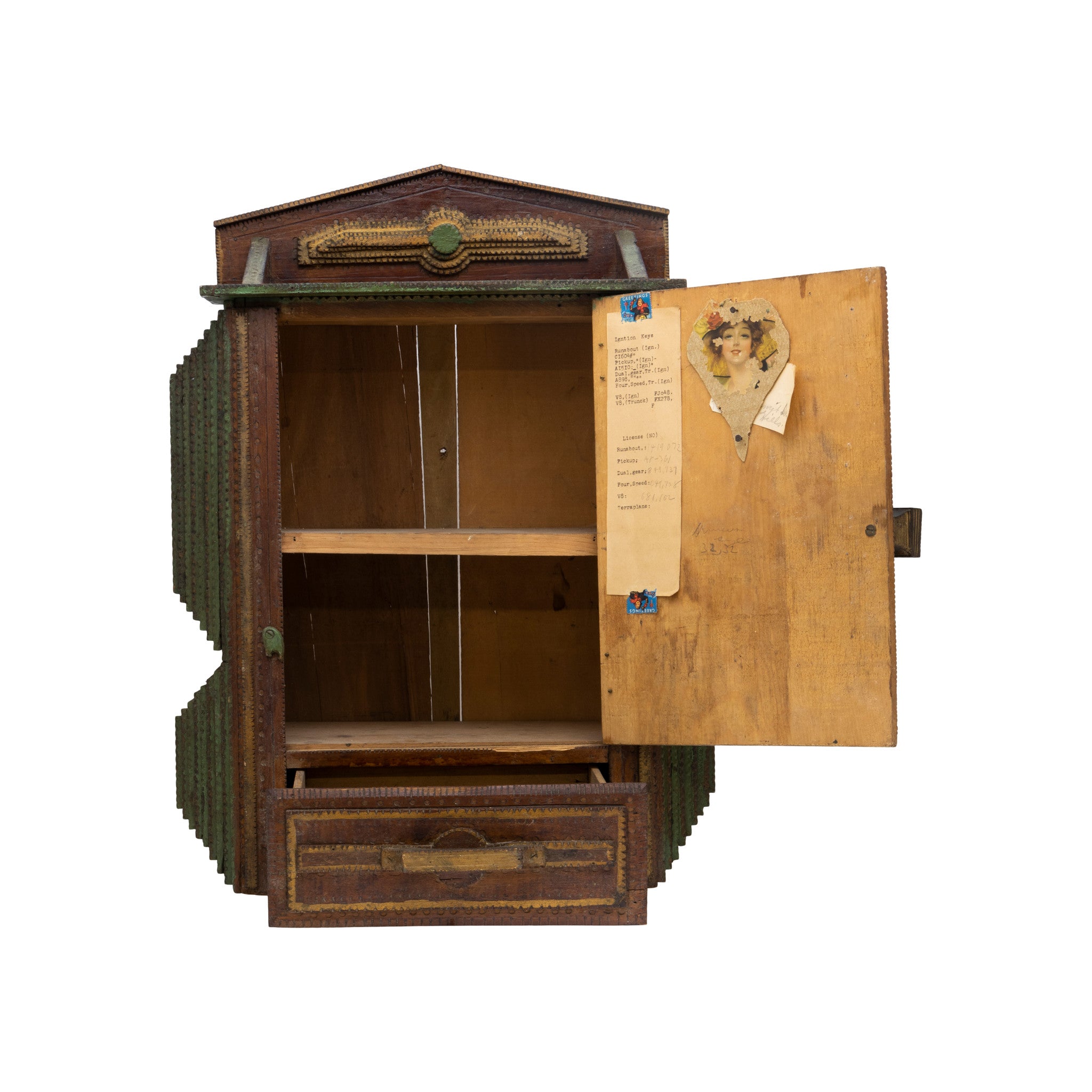 Tramp Art Medicine Cabinet