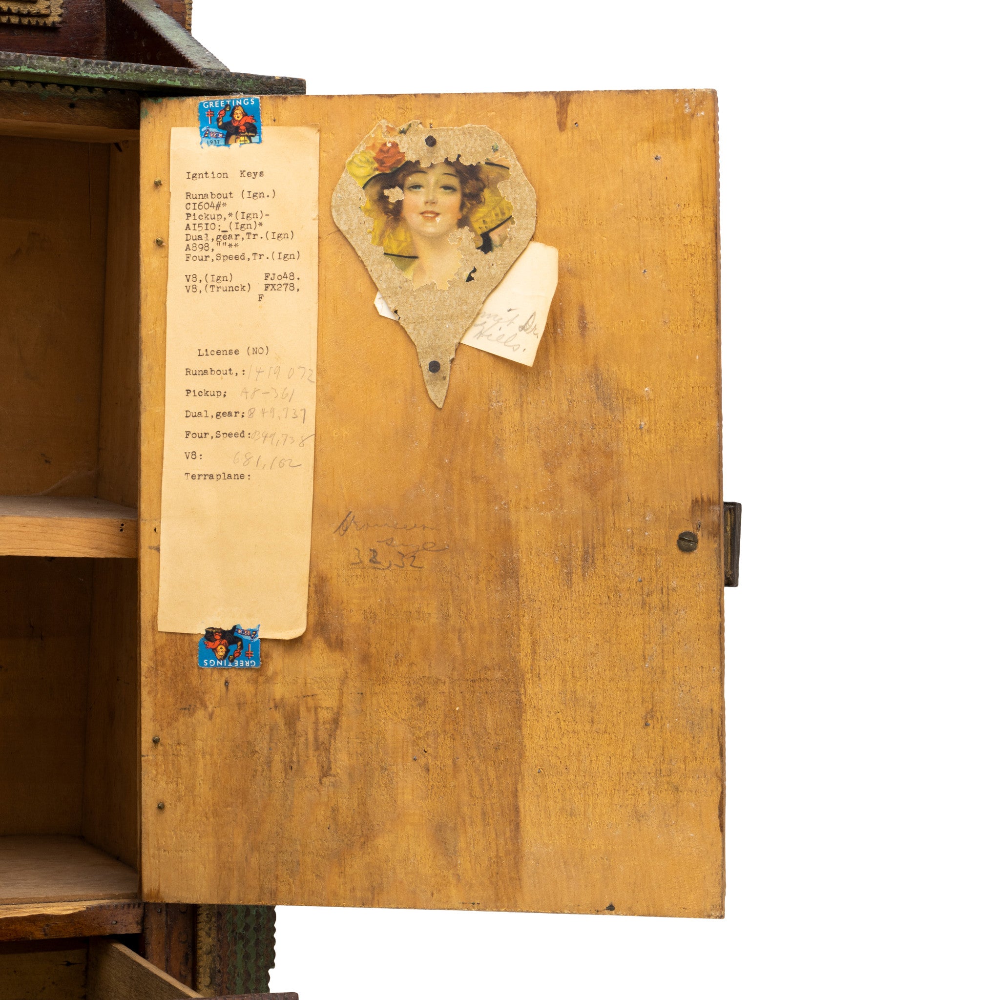 Tramp Art Medicine Cabinet