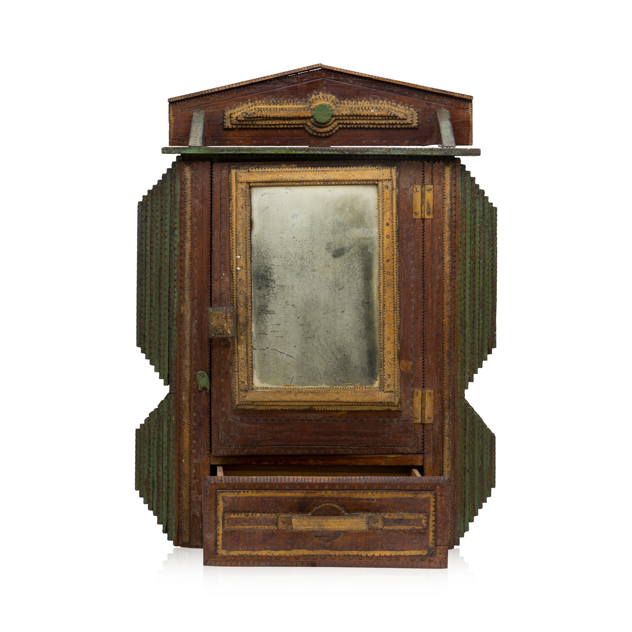 Tramp Art Medicine Cabinet