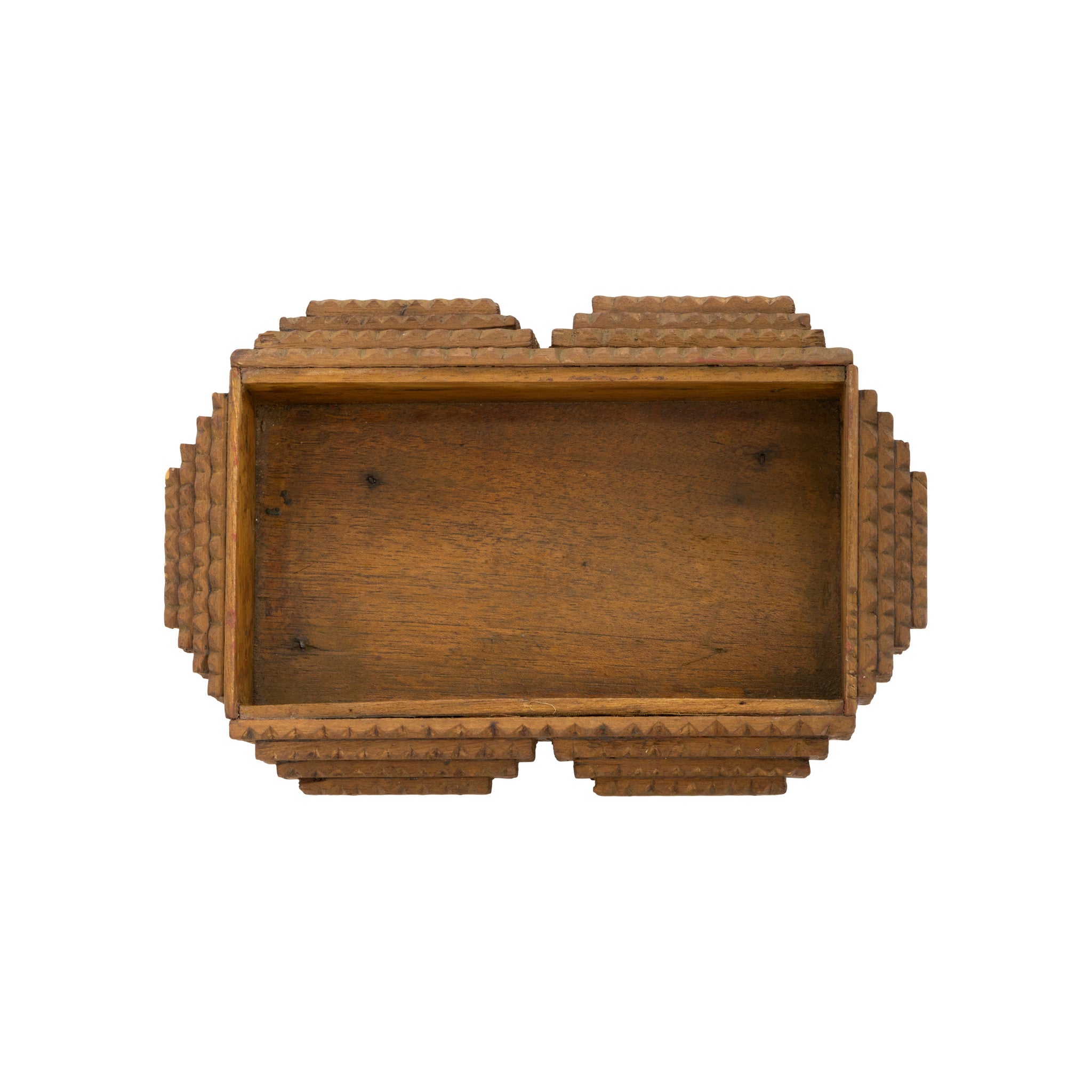 Tramp Art Pedestal Box
