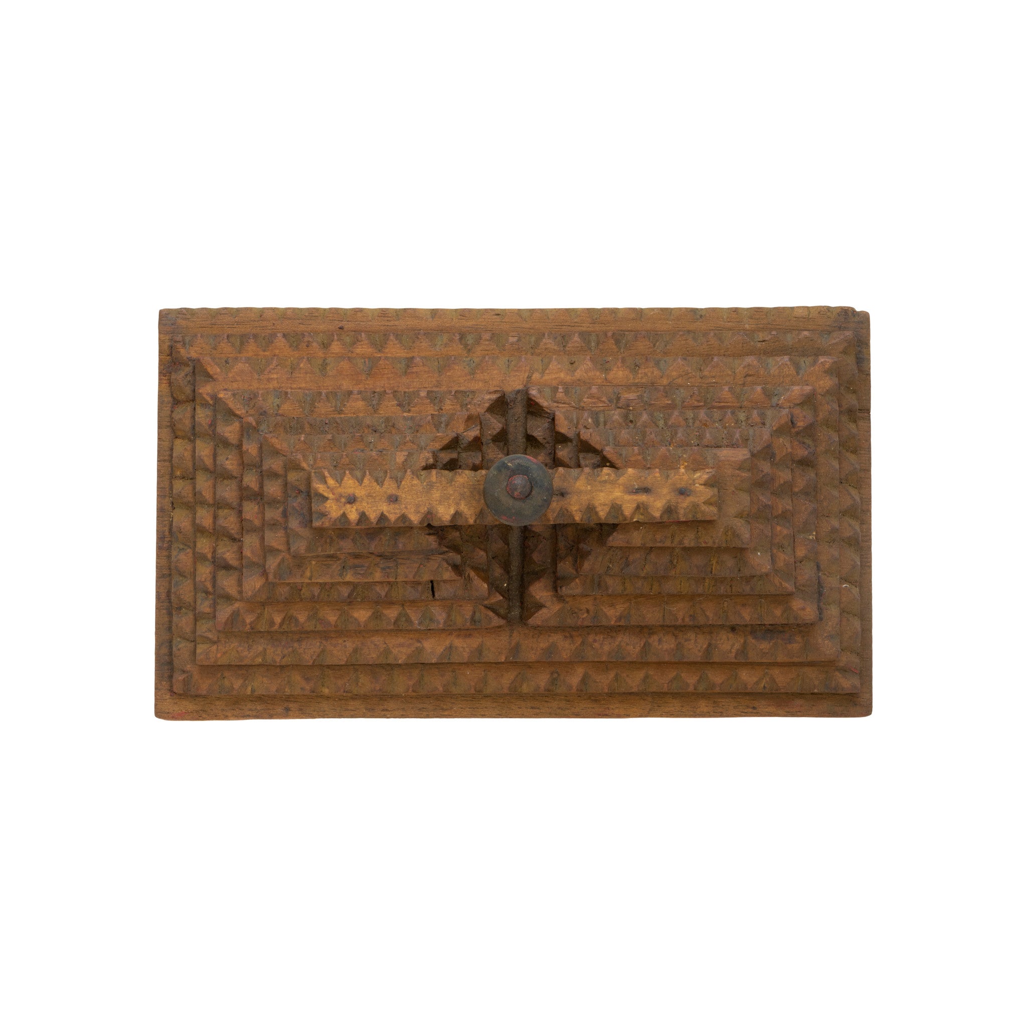 Tramp Art Pedestal Box