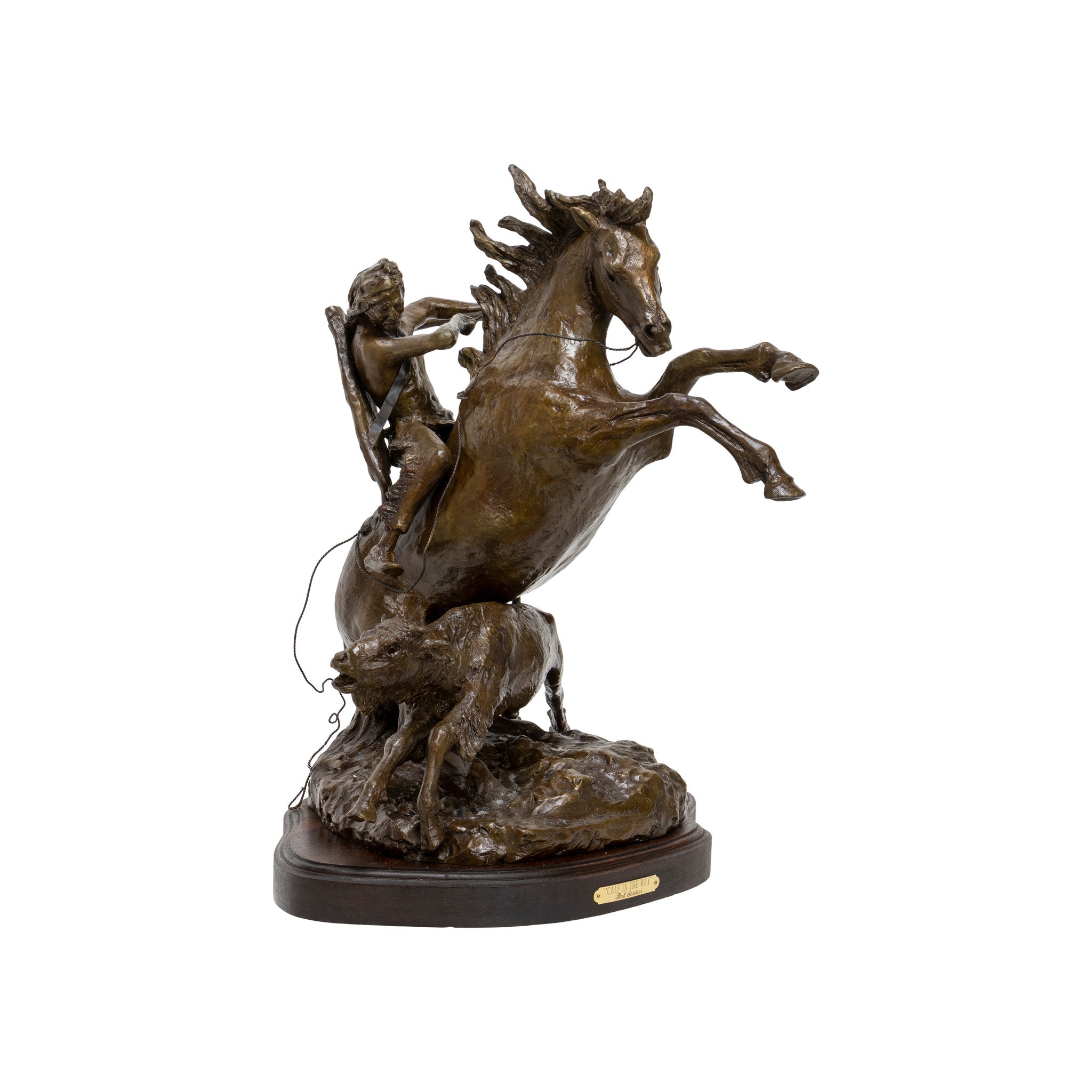 "Calf in the Way" Bronze by Robert Scriver