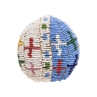 Northern Plains Beaded Hide Ball, Native, Accessory, Game Ball