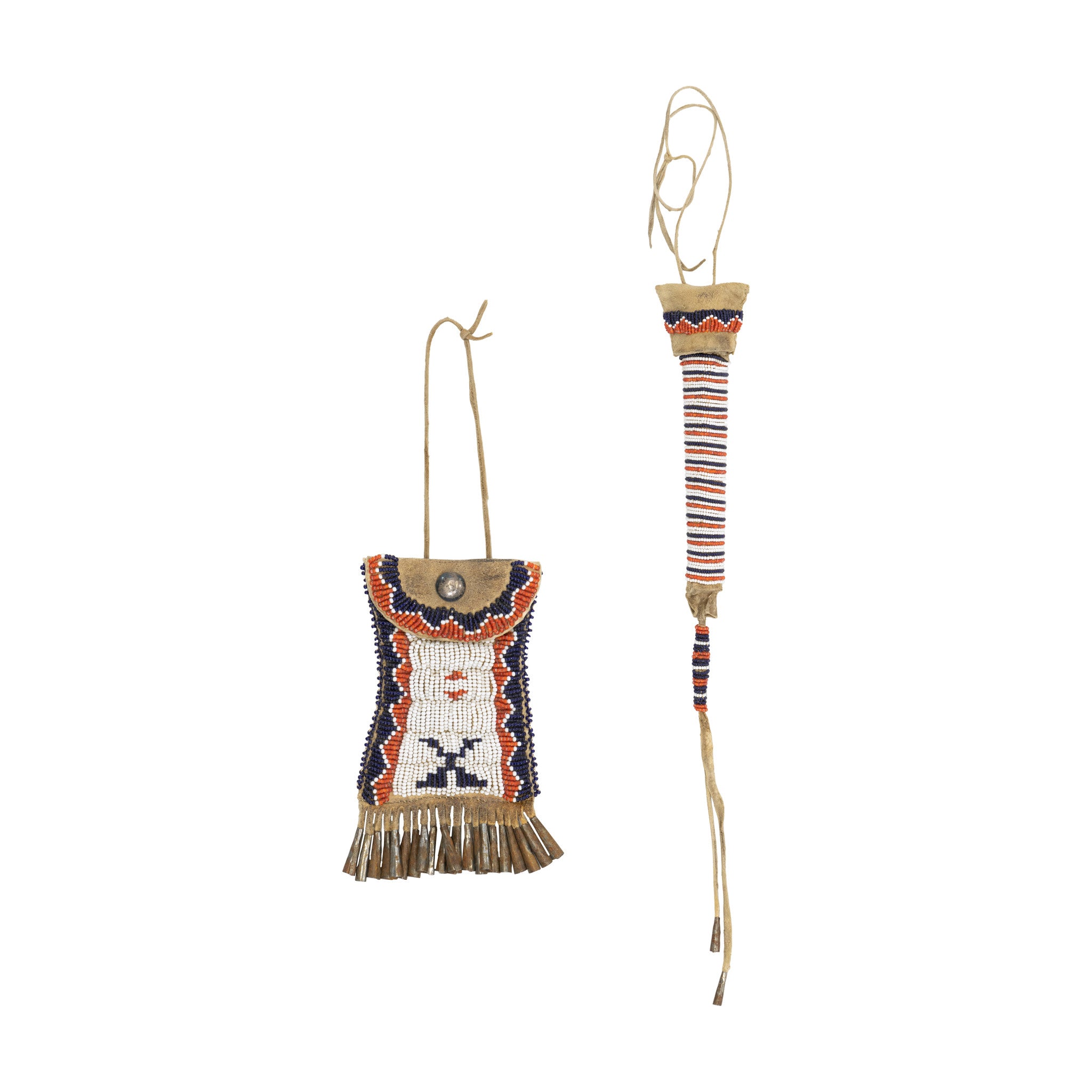 Sioux Awl and Strike-a-Light Case, Native, Beadwork, Awl Case