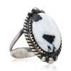 Navajo White Buffalo Turquoise Ring, Jewelry, Ring, Native