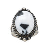 Navajo White Buffalo Turquoise Ring