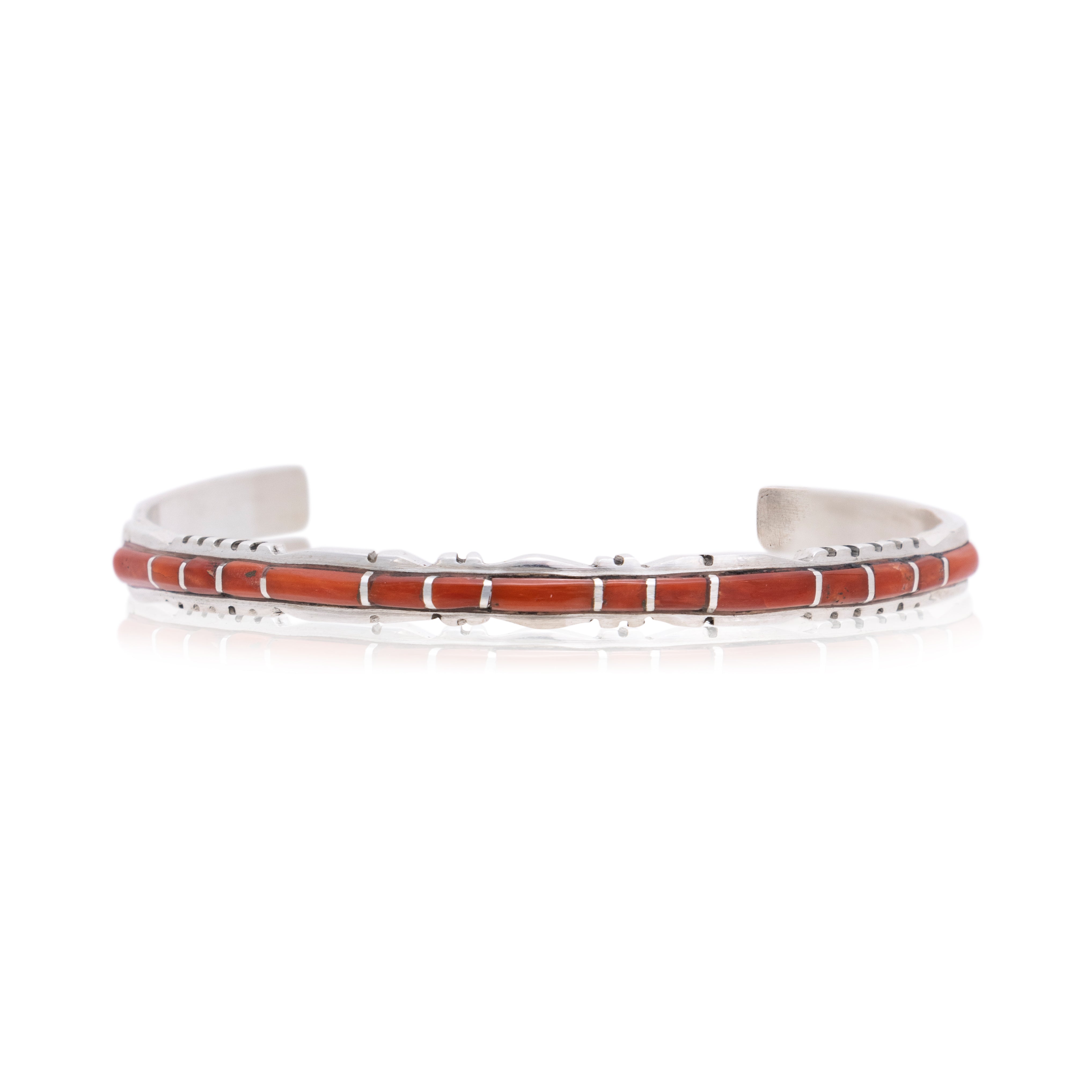 Zuni Coral Bracelet, Jewelry, Bracelet, Native