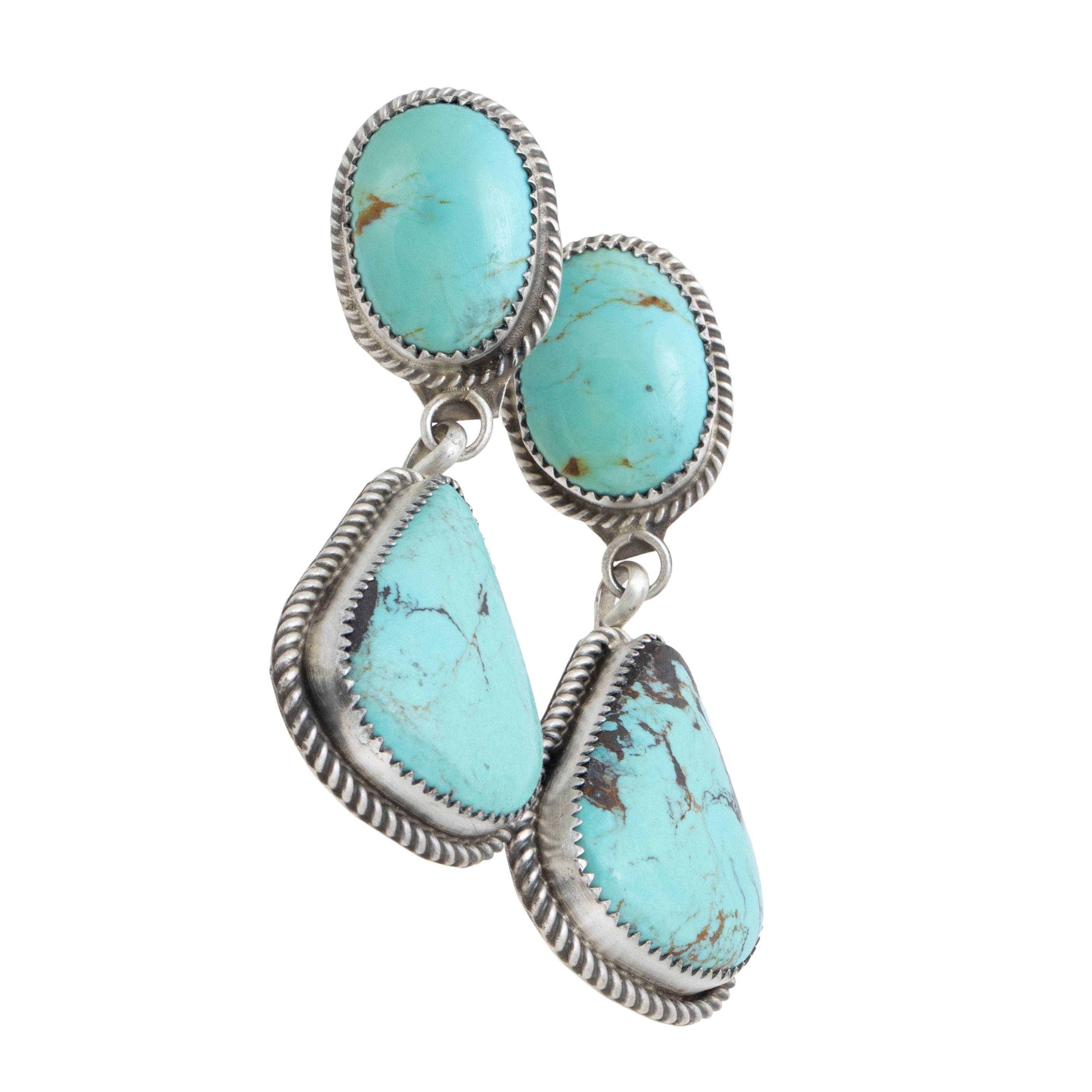 Navajo Turquoise Earrings, Jewelry, Earrings, Native