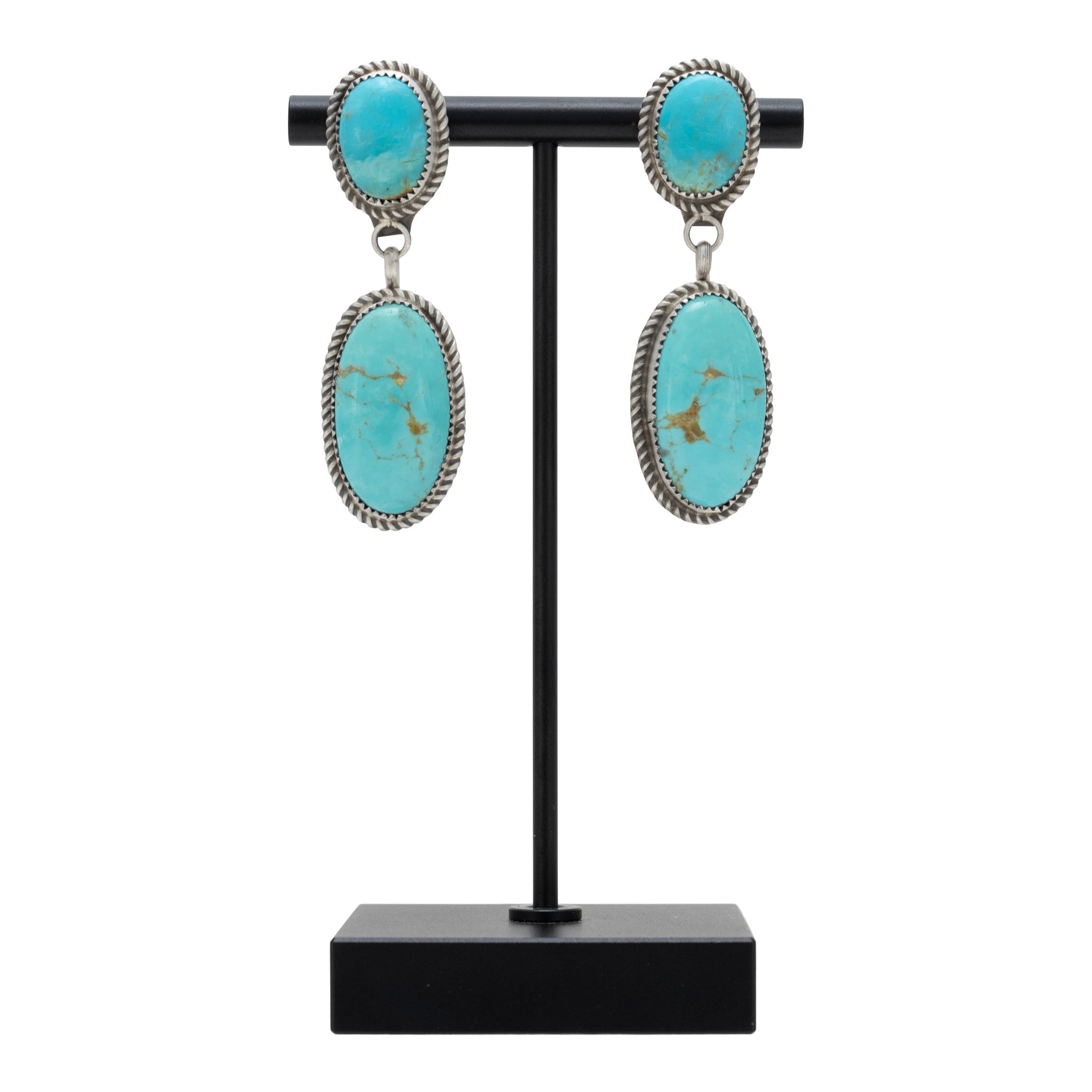Navajo Turquoise Earrings, Jewelry, Earrings, Native