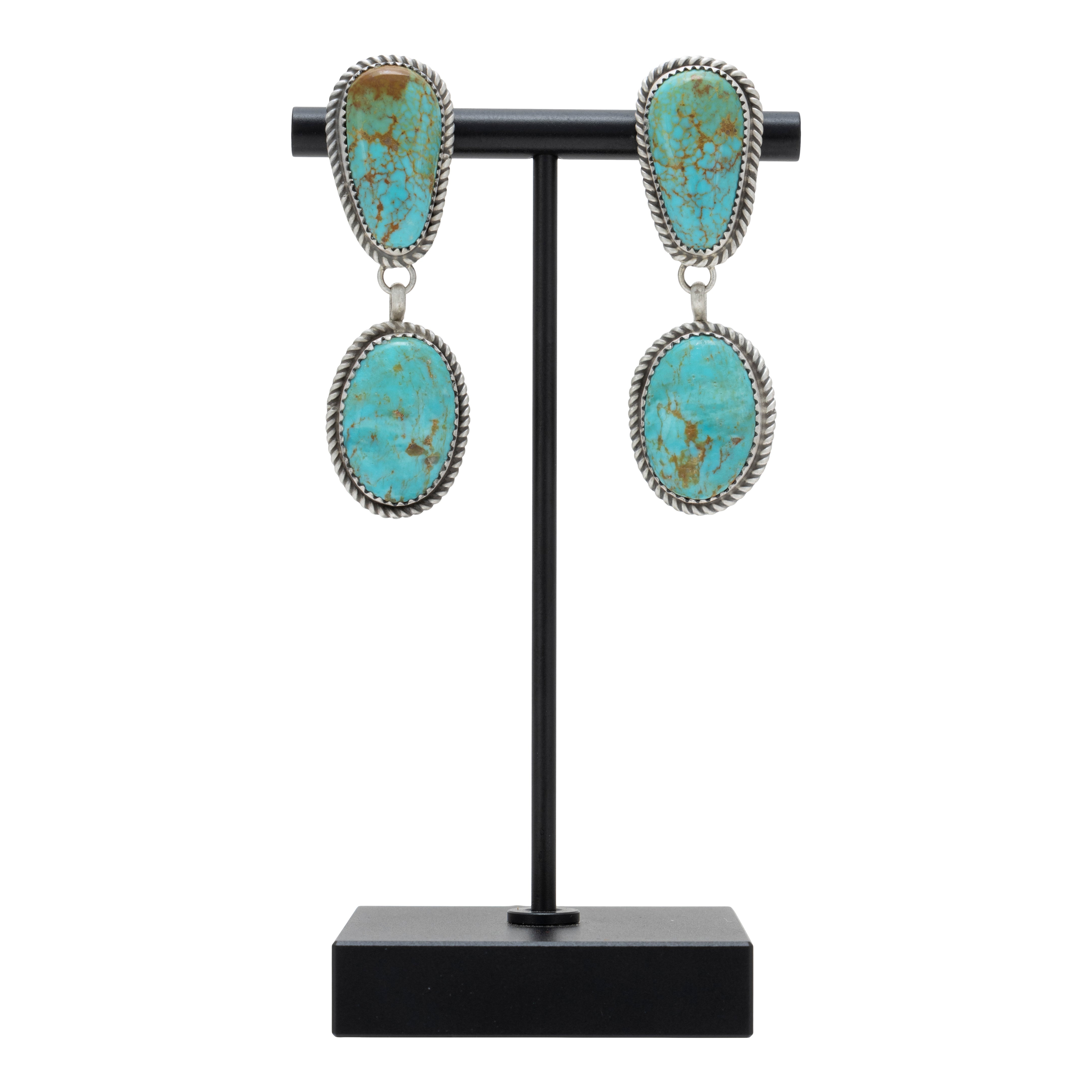 Navajo Turquoise Earrings, Jewelry, Earrings, Native