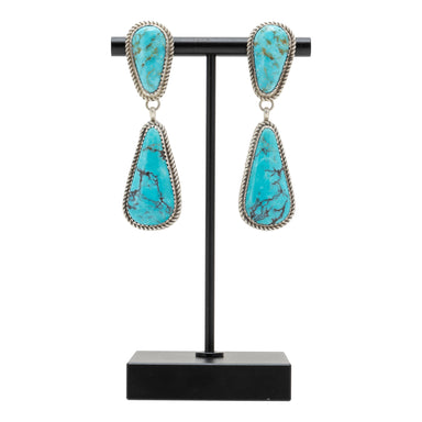 Navajo Turquoise Earrings, Jewelry, Earrings, Native