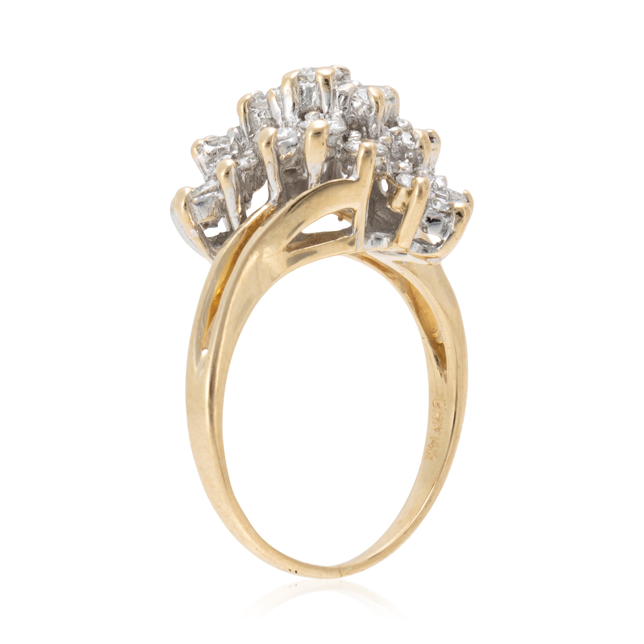 Diamond Cluster Ring, Jewelry, Ring, Estate