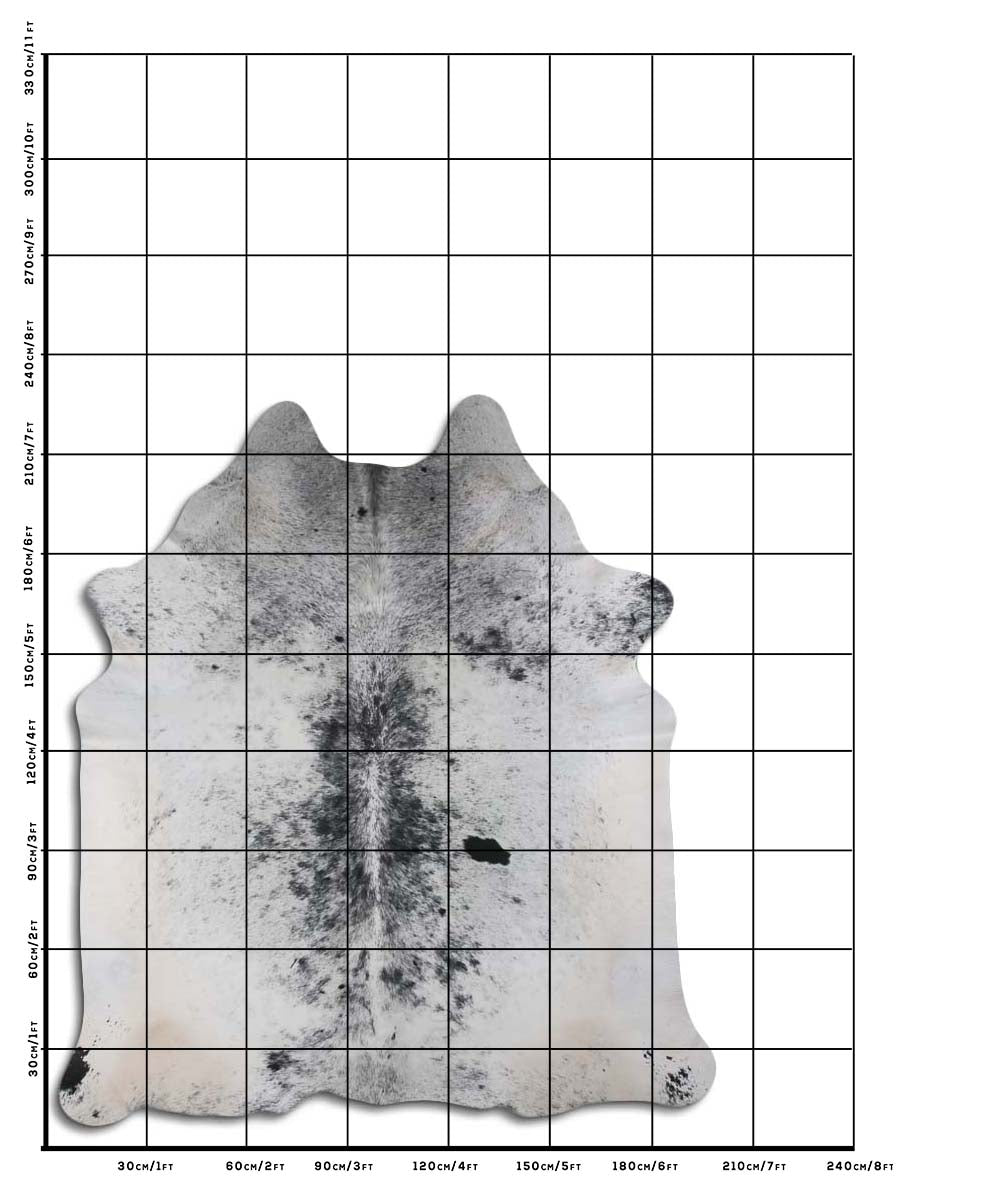 Black and White Speckled Longhorn Hide