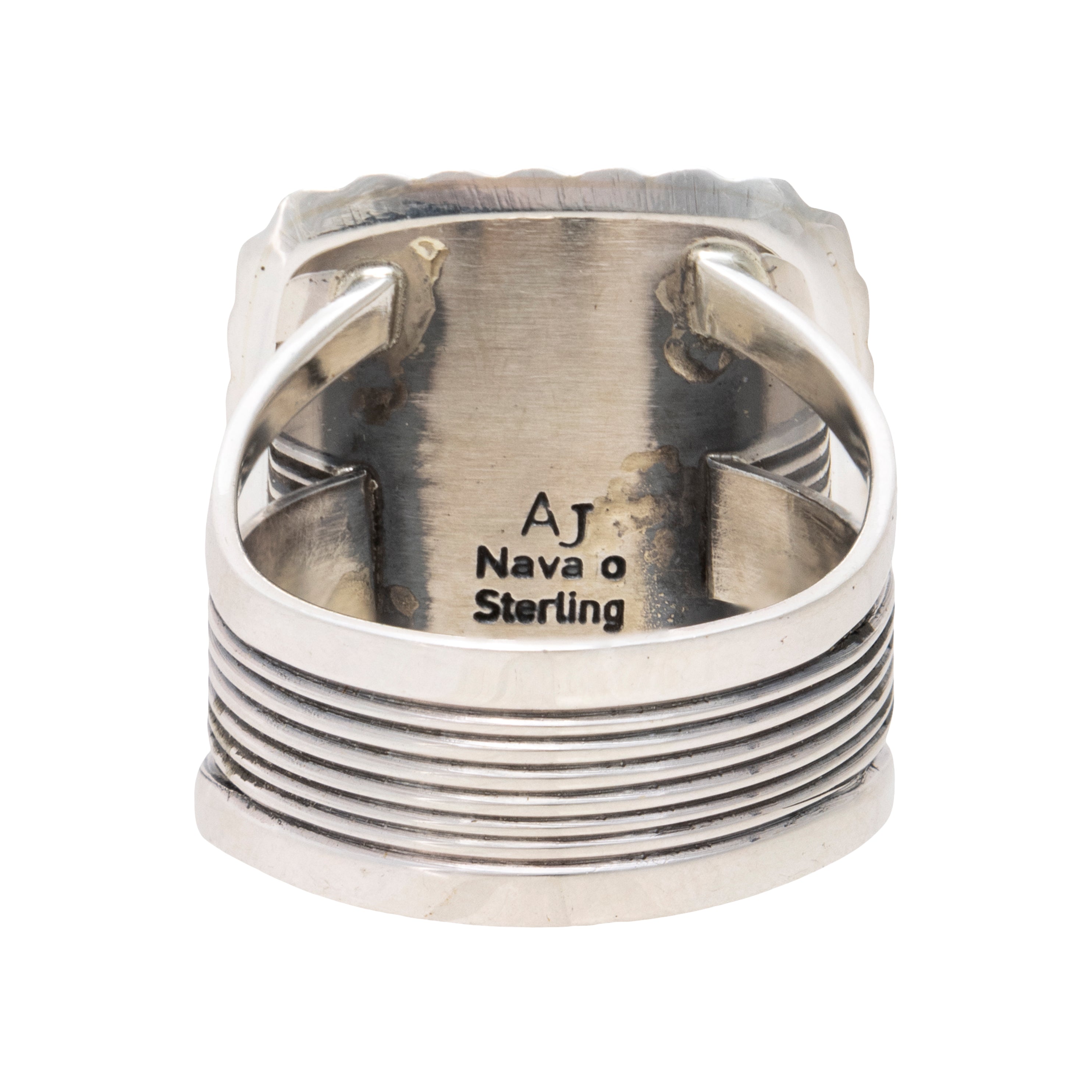 Navajo White Buffalo Turquoise Ring