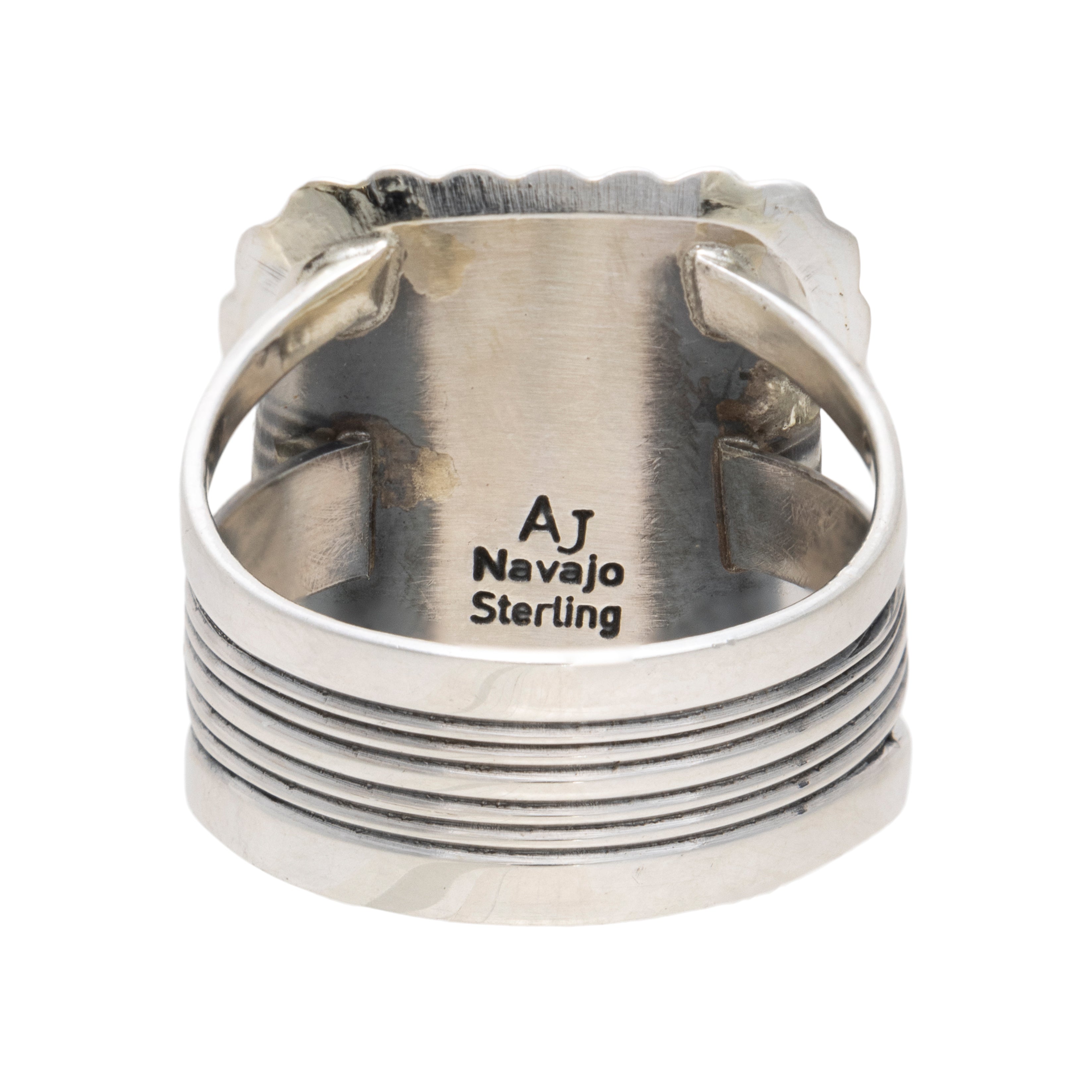 Navajo White Buffalo Turquoise Ring