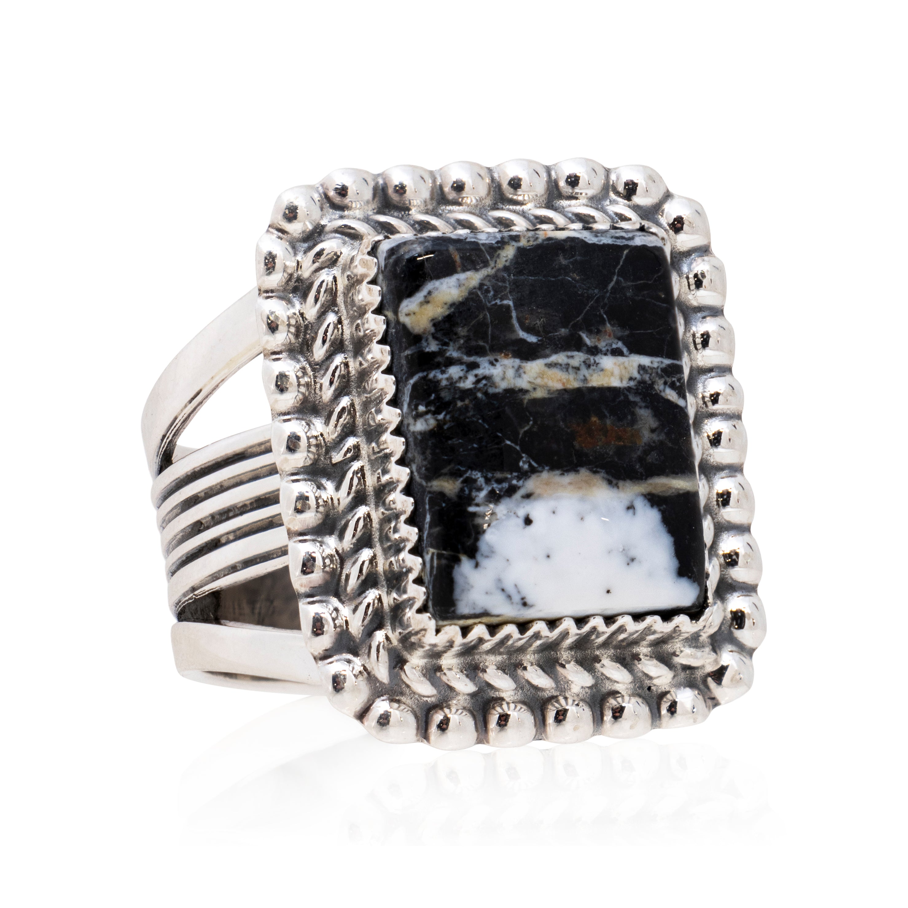 Navajo White Bufaflo Turquoise Ring, Jewelry, Ring, Native